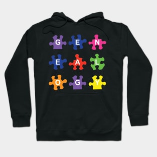 Genealogy Jigsaw Puzzle Pieces Hoodie